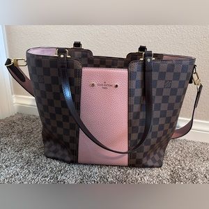 Authentic Louis Vuitton Damier Ebene Jersey Magnolia Handbag